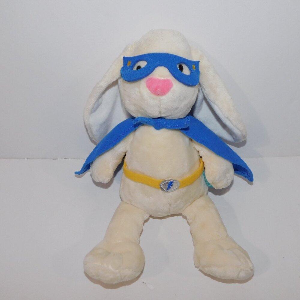 Manhattan Toy Superhero Bunny Rabbit Super Hero Blue Cape 12" plush 2017